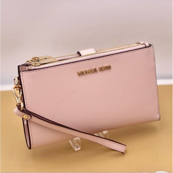 Michael Kors Handbags - New Michael Kors DoubleZip Wristlet
Wallet Pink